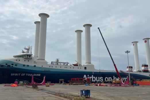 Norsepower Fits Six Rotor Sails on Dual-Fuel Methanol RoRo Ship