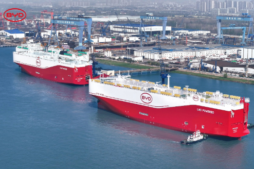 BYD Launches World's Largest LNG-Fuelled Car Carrier