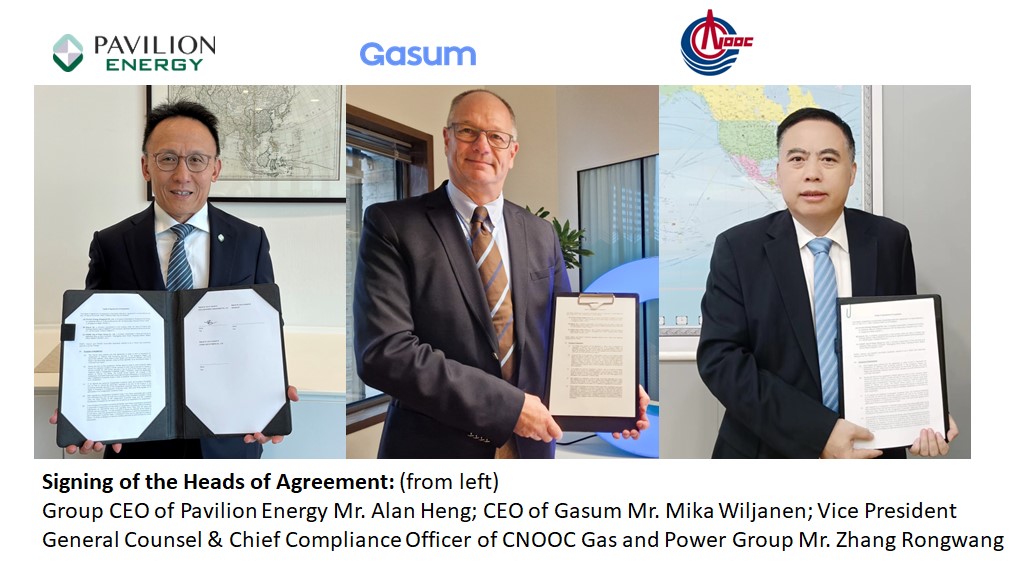 Pavilion, Gasum, CNOOC Announce 'Strategic Collaboration' on LNG Bunkering
