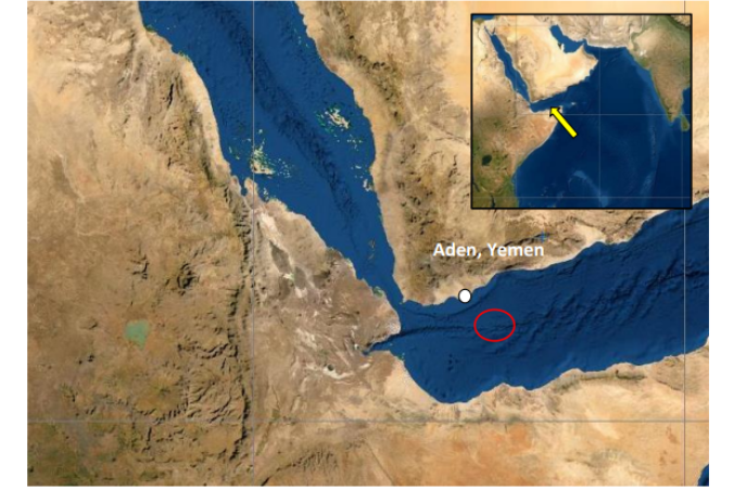 Ship on Fire After Missile Attack in Gulf of Aden