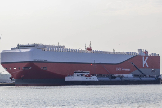 K Line Completes First Bio-LNG Bunkering with Shell