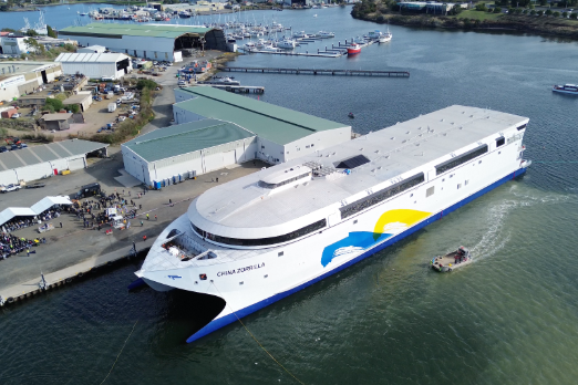 Australia's Incat Shipyard Launches World's Largest Battery-Powered Ship