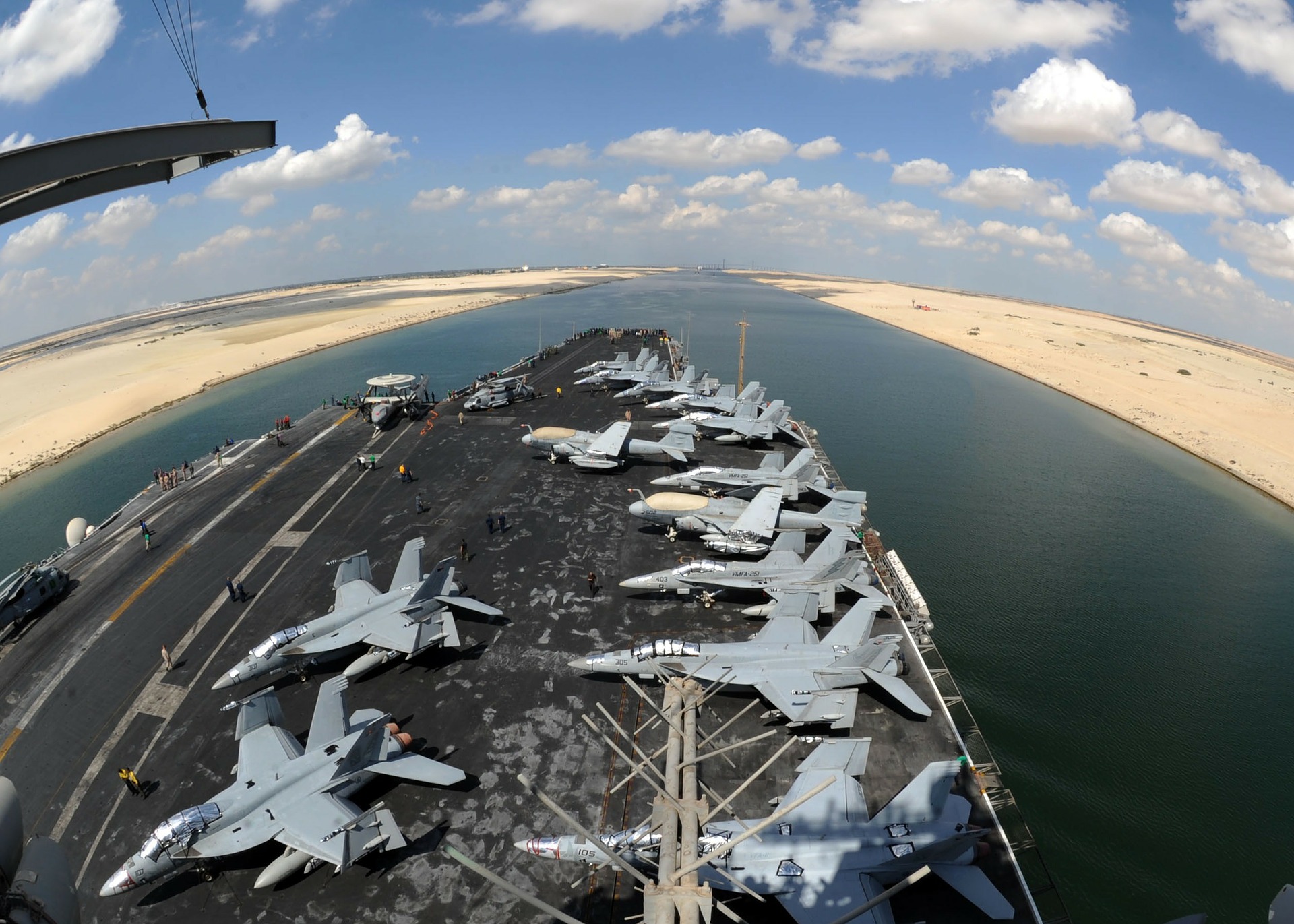 Evergreen Marine Container Ship Blocks Suez Canal