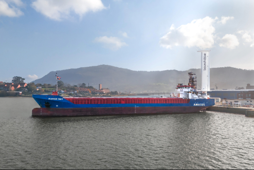 Bound4blue Installs Wind-Propulsion System on Second Amasus Ship