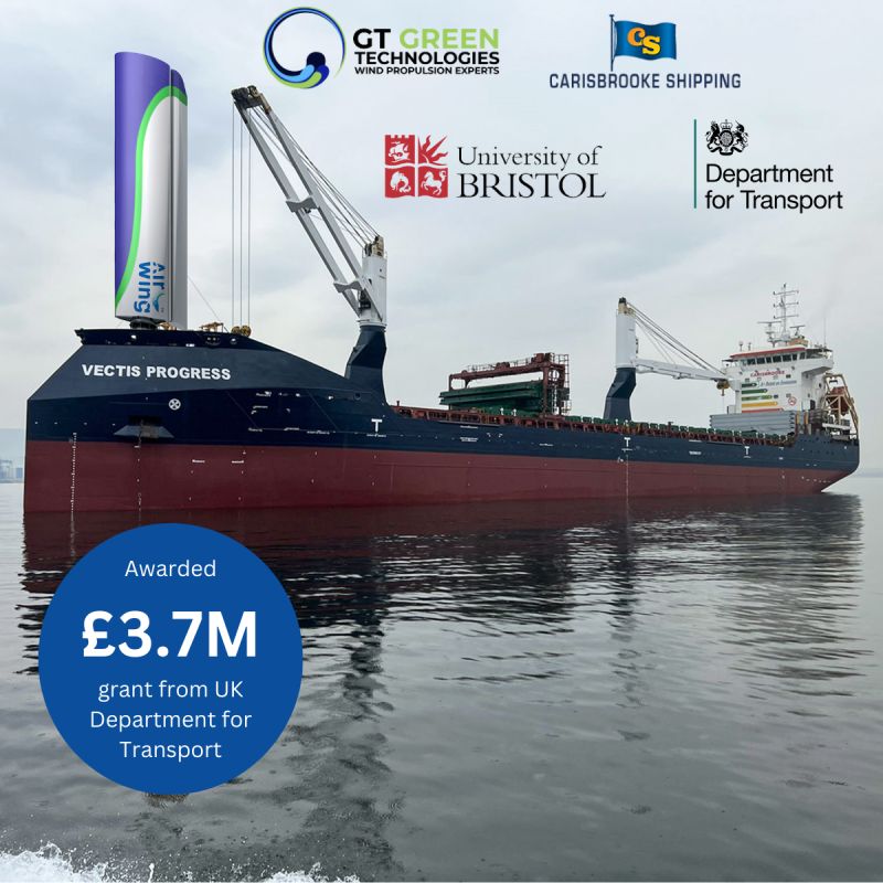 Multipurpose Vessel to Install Wind Propulsion System With UK Government Funding