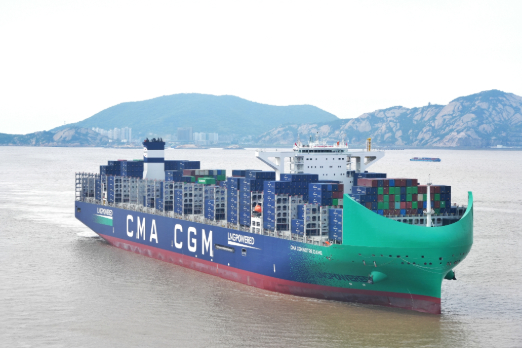 CMA CGM's Large LNG-Fuelled Boxship Joins Asia-Europe Service