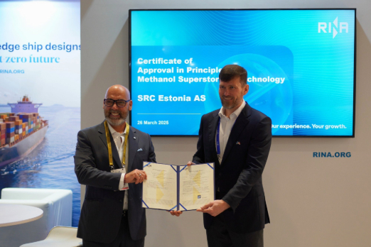 RINA Approves SRC's Methanol Superstorage for Ships
