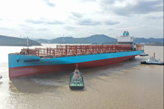 Japan's Tsuneishi Launches Second Dual-Fuel Methanol Boxship
