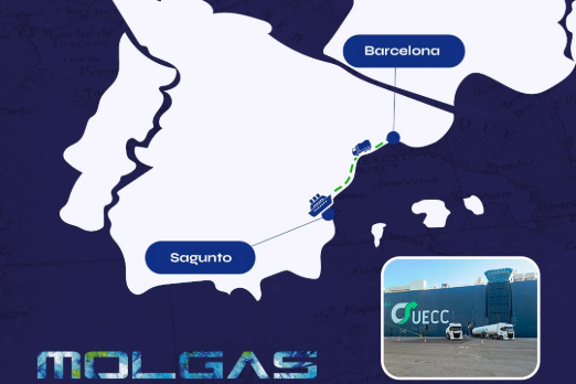 Molgas Delivers First Bio-LNG Stem in Spain with UECC