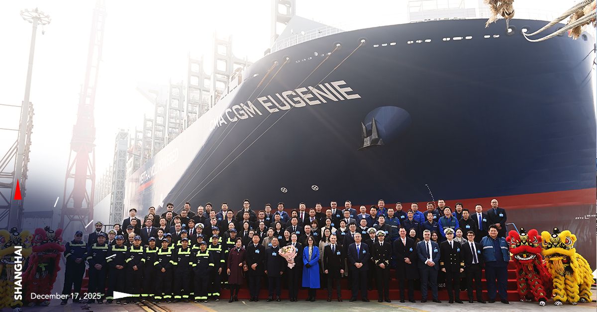 CMA CGM Holds Naming Ceremony for New Methanol-Fuelled 15,000 TEU Boxship