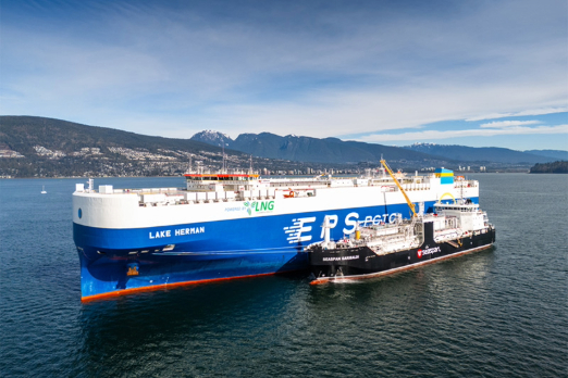 MOL Completes First LNG Bunkering in West North America with Seaspan