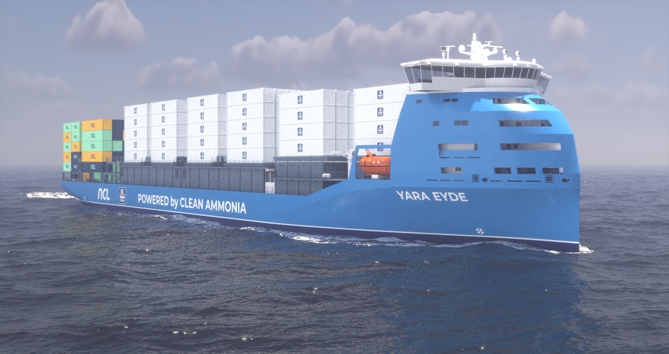 Ammonia-Powered Boxship to Operate in North Sea From 2026