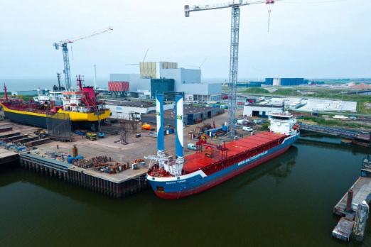 Damen Fits Econowind Wind Propulsion System on Cargo Ship