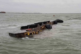 USCG Responds to Diesel Spill from Sunken Barge in San Francisco