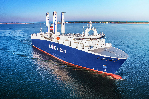 Airbus Takes on Bound4Blue Suction Sails for Ro-Ro Cargo Vessel