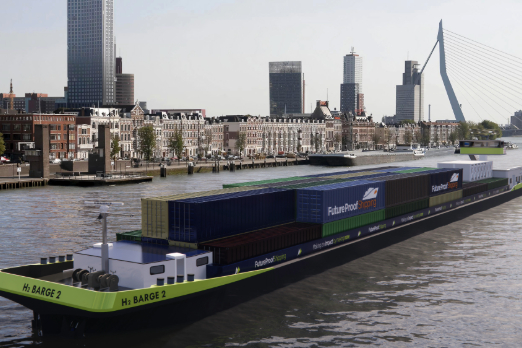 Hydrogen-Fuelled Rhine Barge Launches in Netherlands
