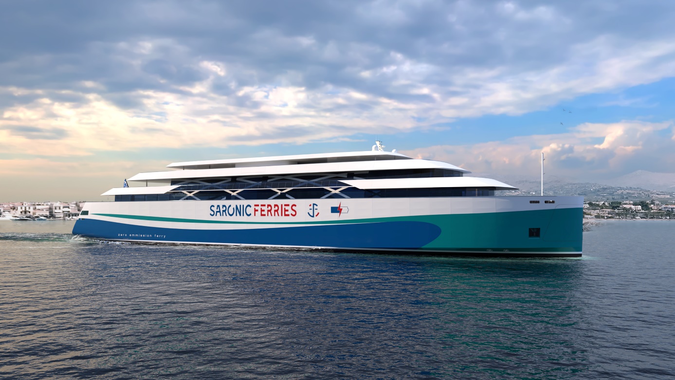 Saronic Ferries Seeks to Build Greece's First All-Electric Ro-Pax Ferry