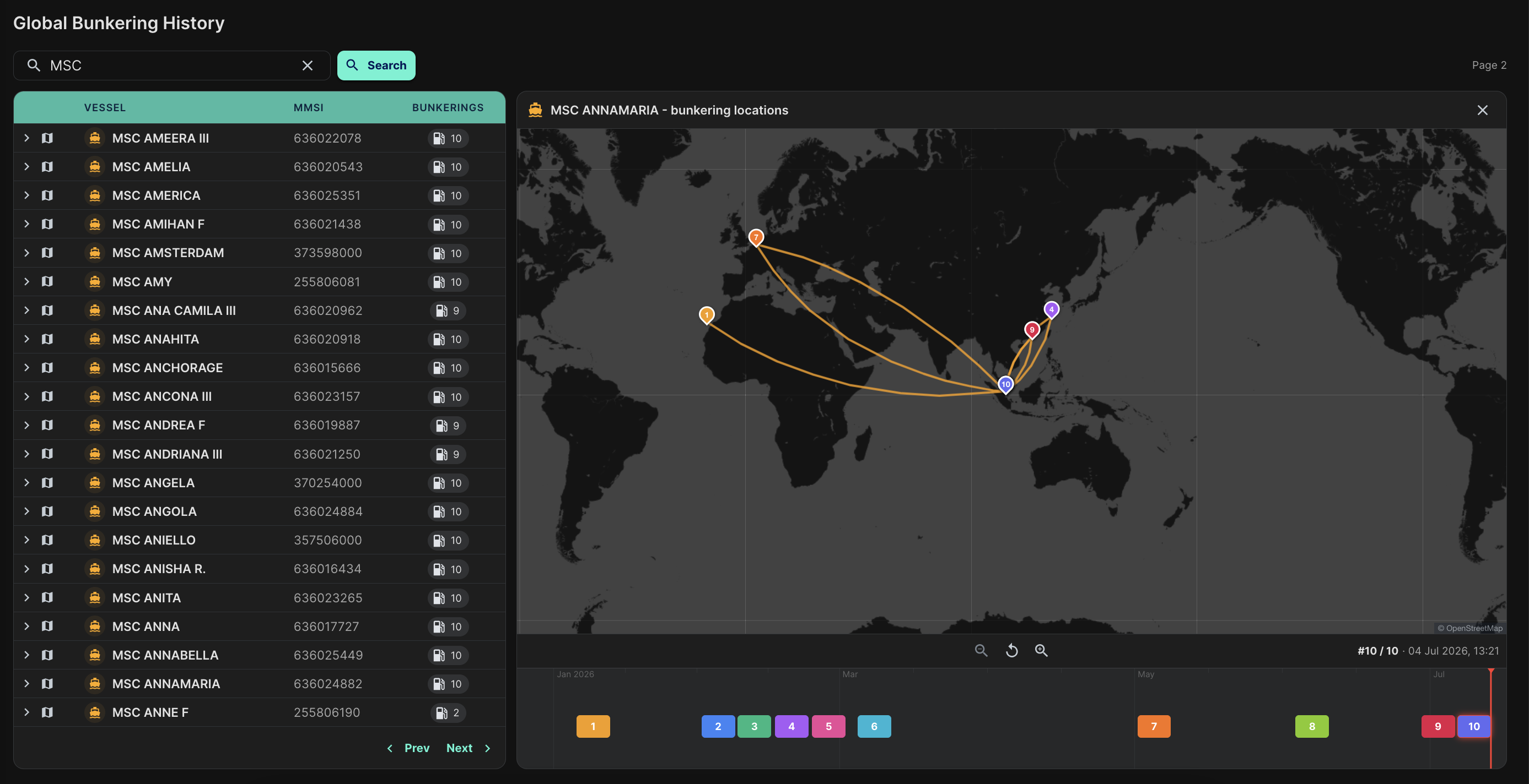 Spotbarge Adds Tool Tracking Individual Vessels' Bunker Operations History
