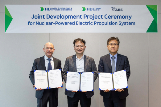 ABS Partners with HD Hyundai Firms to Develop Nuclear Electric Propulsion for Boxships