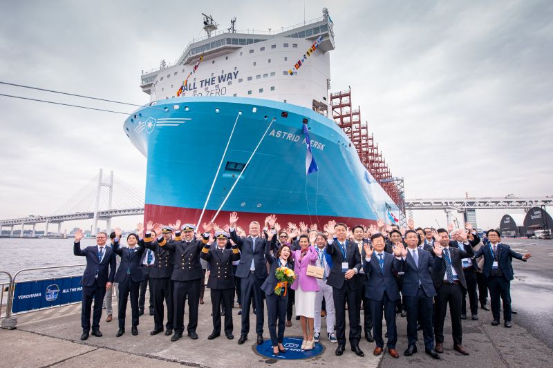 Maersk's Second Large Methanol-Fuelled Boxship Named