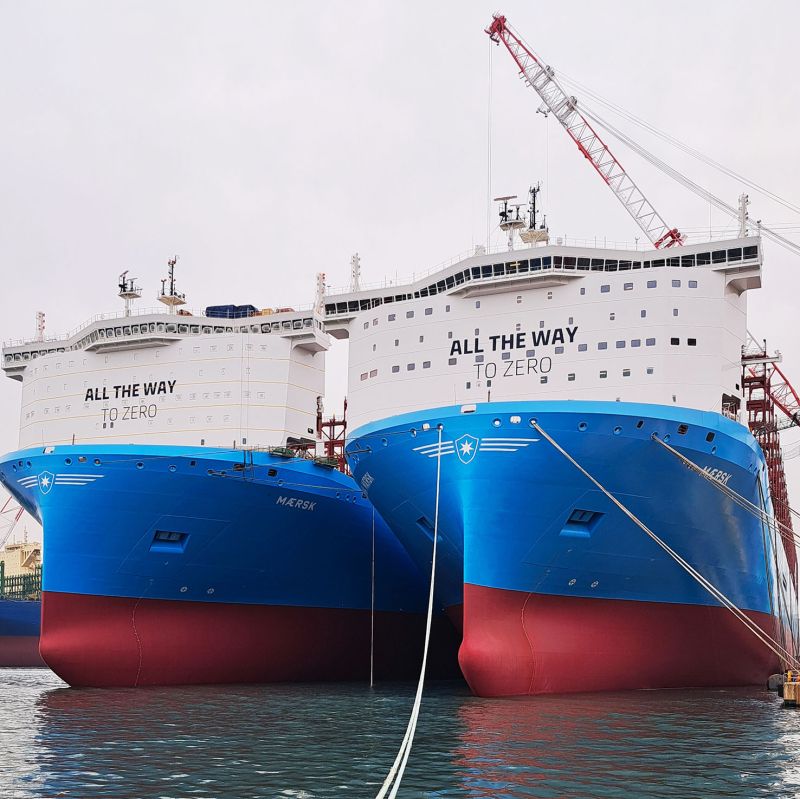 Two More Methanol-Fuelled Maersk Boxships to Enter Service Over the Summer