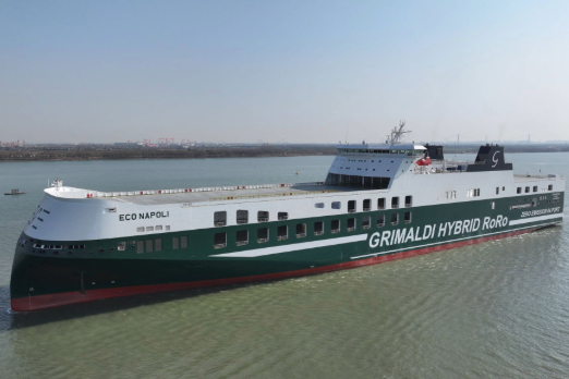 Grimaldi Group Adds New Battery-Hybrid Ro-Ro Vessel to Fleet