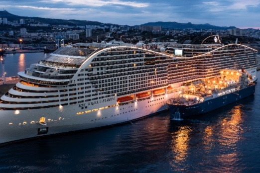 Cruise Ship MSC World Europa Completes First LNG Bunkering in Marseilles