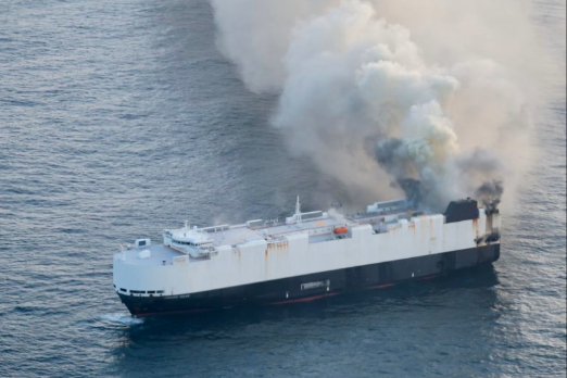 US Coast Guard Responds to EV-Laden Vessel Fire Off Alaska
