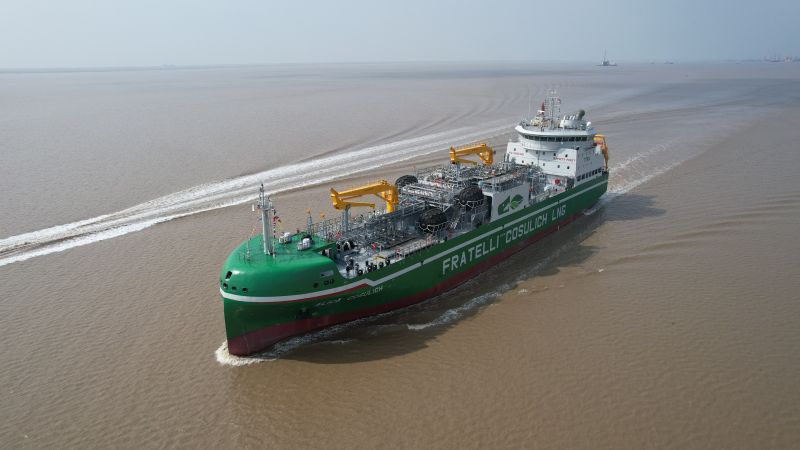Titan's Latest Chartered LNG Bunker Barge on Way to Europe