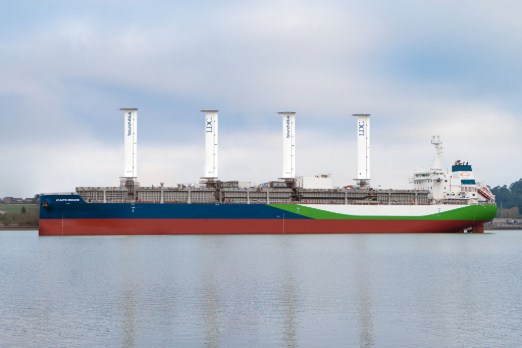 LDC Ship Fitted with Bound4blue Sails to Cut Fuel Use by 10%